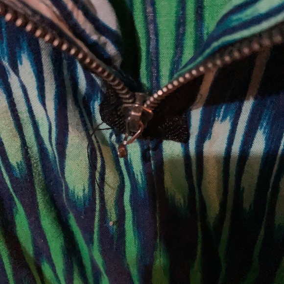 Blue and green dress - Picture 4 of 4